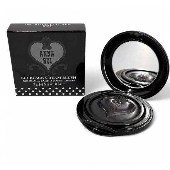 Anna Sui Black Cream Blush Magical Black to Blooming Rose Japan NIB - Picture 1 of 12